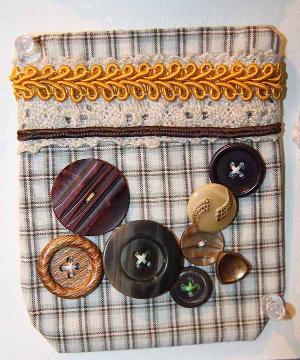 Close up image of pocket with buttons.