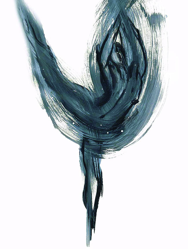 Dancer performing arabesque.